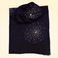 Large Pashmina Shawl with Crystal Beads Burst Design - TCG London