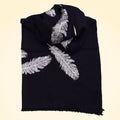 Large Pashmina Stole with Feathers and Beads - TCG London