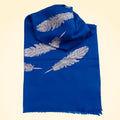 Large Pashmina Stole with Feathers and Beads - TCG London