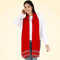 Large Pashmina Shawl with Crystal Beads Border - TCG London