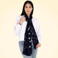 Large Pashmina Stole with Velvet Stars - TCG London