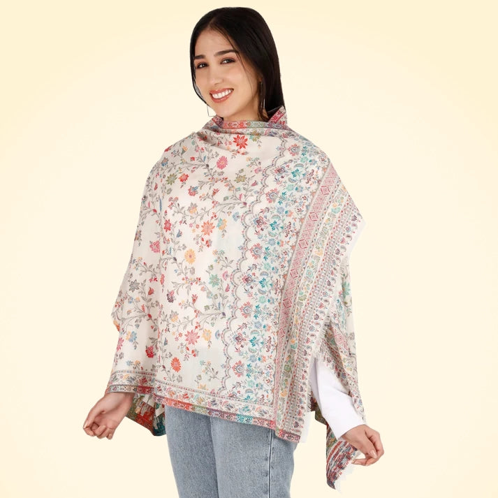 Exclusive, Limited Edition Embroidered Shawl - Large Scarf - TCG London