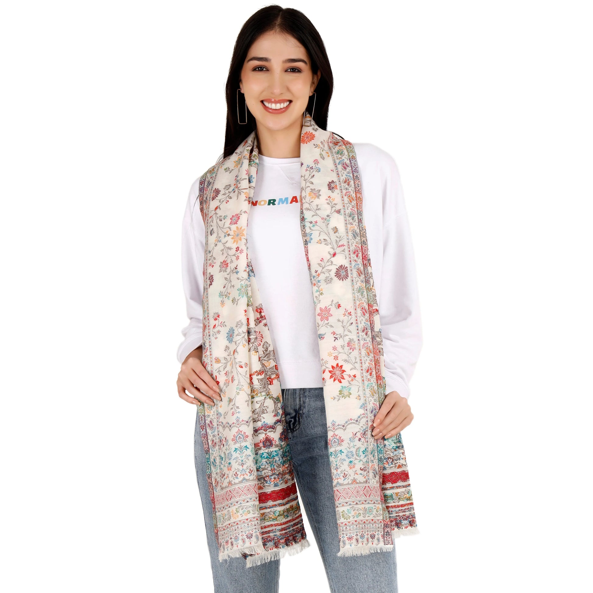Exclusive, Limited Edition Embroidered Shawl - Large Scarf - TCG London