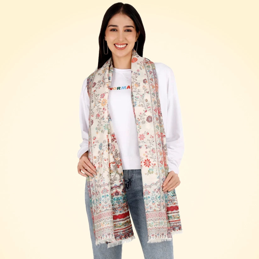 Exclusive, Limited Edition Embroidered Shawl - Large Scarf - TCG London