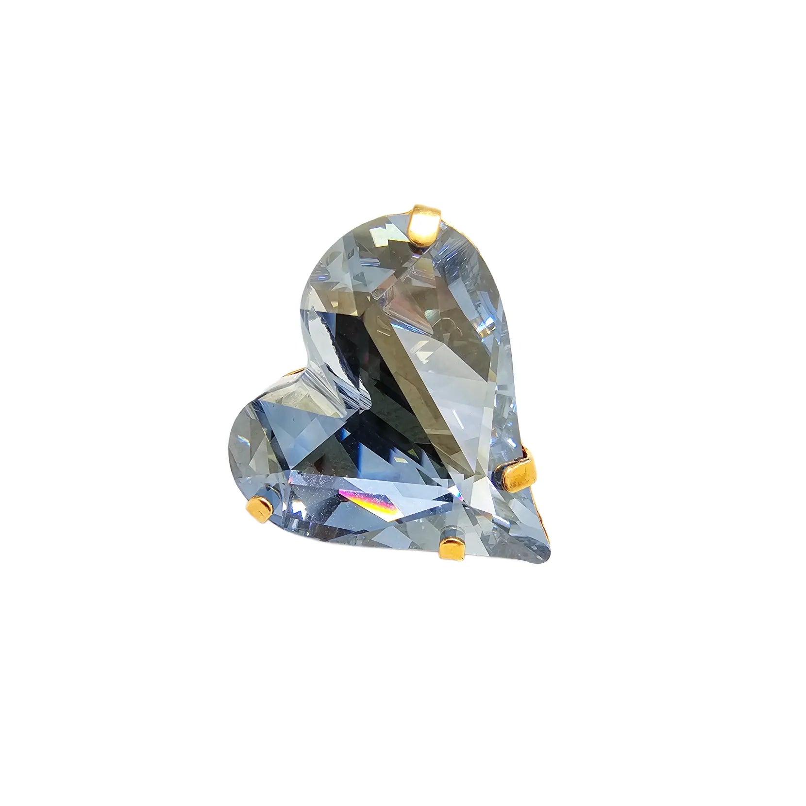 Swarovski Crystals Heart Lapel Brooch - TCG London