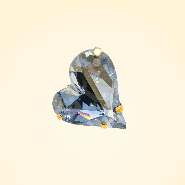 Swarovski Crystals Heart Lapel Brooch - TCG London