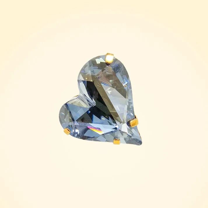Swarovski Crystals Heart Lapel Brooch - TCG London