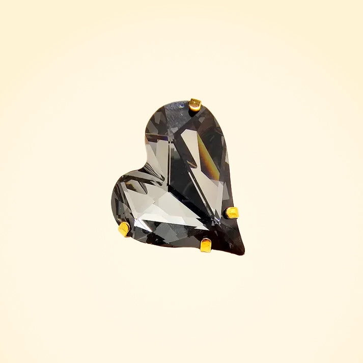 Swarovski Crystals Heart Lapel Brooch - TCG London