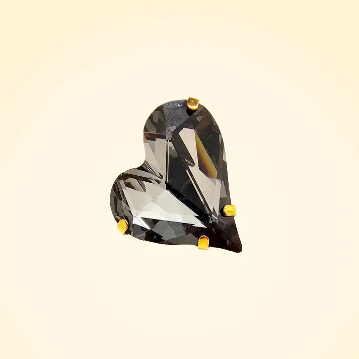 Swarovski Crystals Heart Lapel Brooch - TCG London