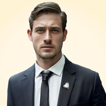 Swarovski Crystals Heart Lapel Brooch - TCG London