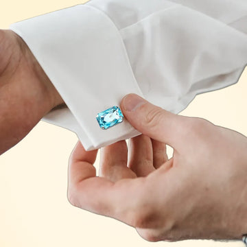 Swarovski Crystals Large Baguette Cufflinks - TCG London
