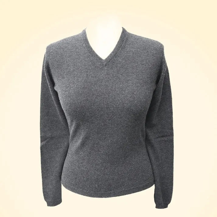 Cashmere V-Neck Jumper - TCG London