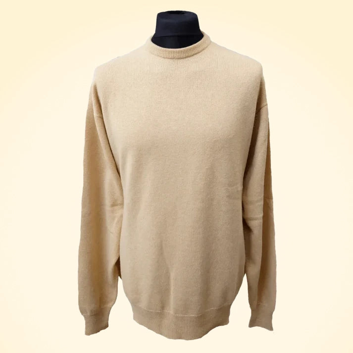 Relaxed Fit Cashmere Round Neck Jumper - TCG London