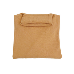 Loose Fit Cashmere Roll Neck Jumper With Turnback Cuffs