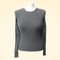 Cashmere Ribbed Round Neck Jumper - TCG London