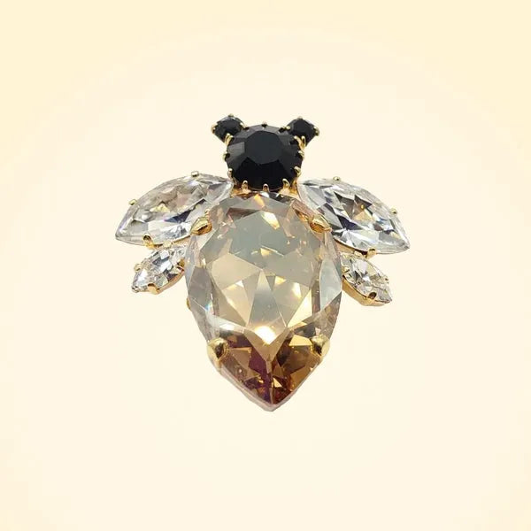 Swarovski Crystals Large Bee Lapel Brooch - TCG London
