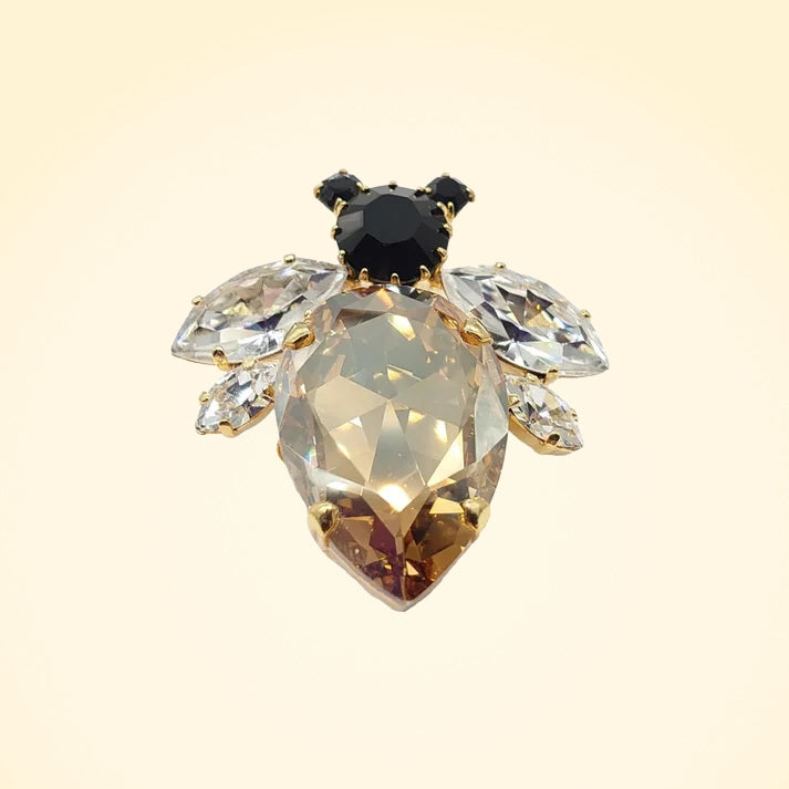 Swarovski Crystals Large Bee Brooch - TCG London