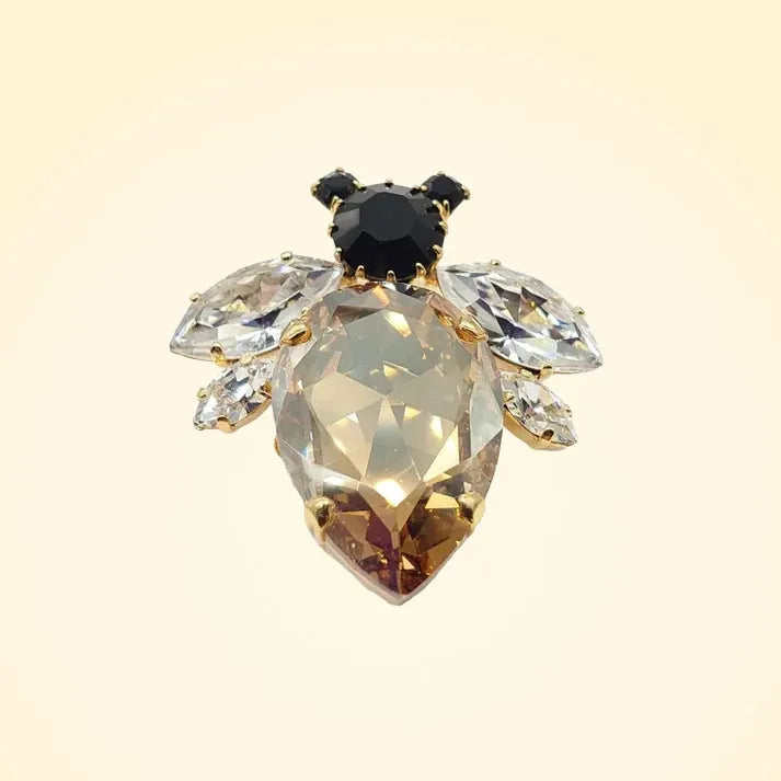 Swarovski Crystals Large Bee Brooch - TCG London