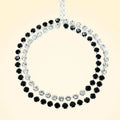 Dual Row Bicolour Swarovski Crystals Necklace - TCG London