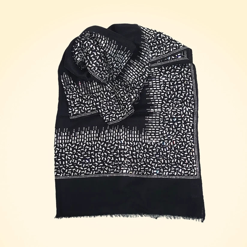 Luxury Pashmina Stole With Crystals - TCG London