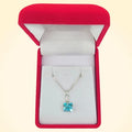 Small Swarovski Crystals Square Pendant With Silver Fittings - TCG London