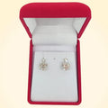Small Swarovski Crystals Square Earrings With Silver Fittings - TCG London