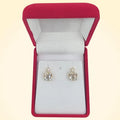 Small Swarovski Crystals Square Earrings With Gold Fittings - TCG London