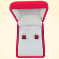 Small Swarovski Crystals Square Earrings With Gold Fittings - TCG London