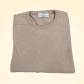 Cashmere Loose Fit Saddle Shoulder Round Neck Jumper With Turnback Cuffs - TCG London