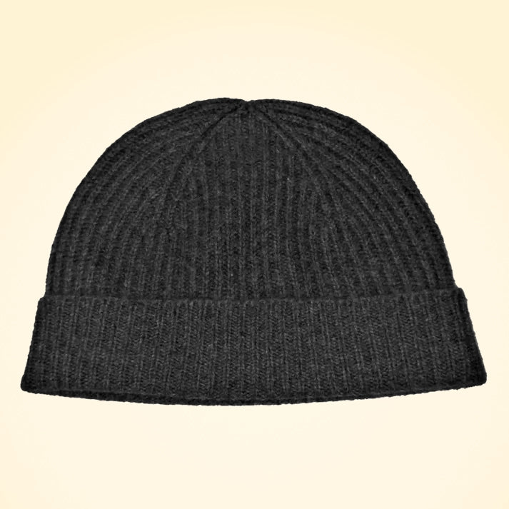 Scottish Cashmere Ribbed Beanies - TCG London