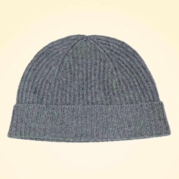 Scottish Cashmere Ribbed Beanies - TCG London