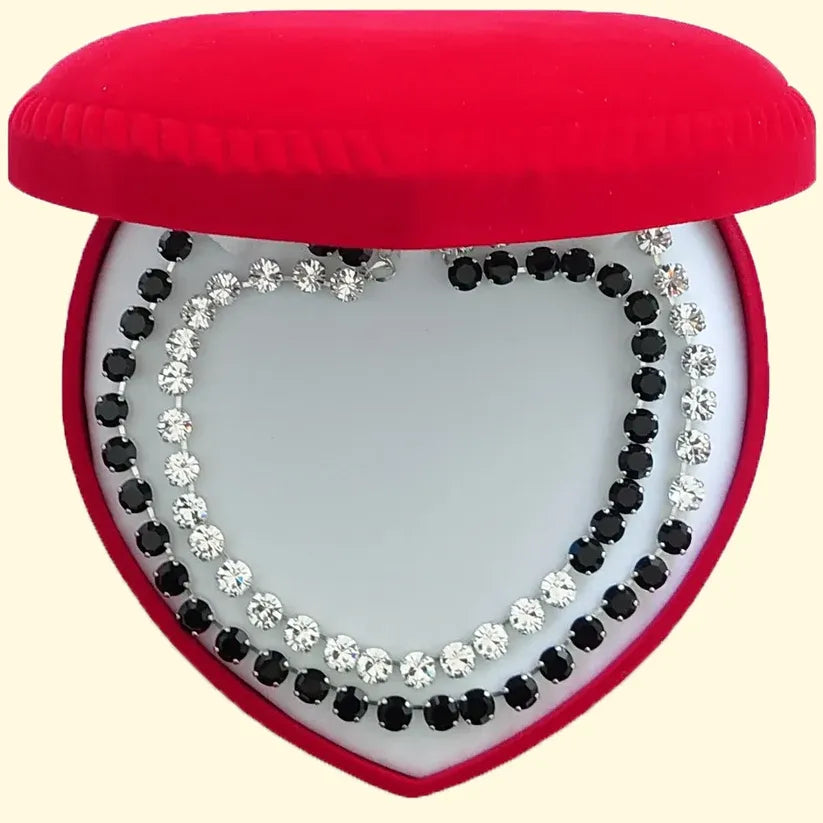 Dual Row Bicolour Swarovski Crystals Necklace - TCG London