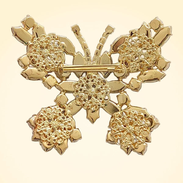 Large Swarovski Crystals Butterfly Statement Lapel Brooch - TCG London