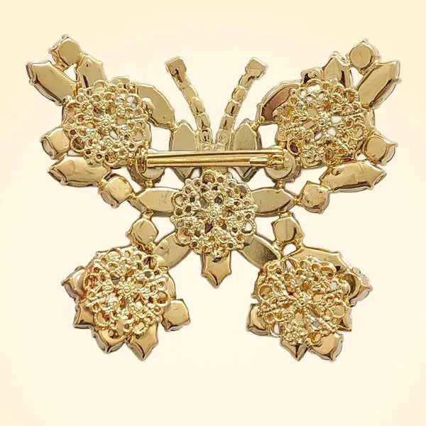 Large Swarovski Crystals Butterfly Statement Lapel Brooch - TCG London
