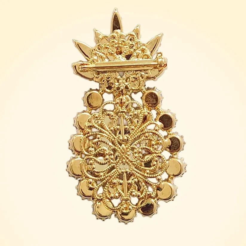 Swarovski Crystals Pineapple Brooch - TCG London