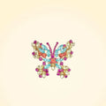 Large Swarovski Crystals Butterfly Statement Lapel Brooch - TCG London