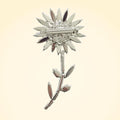 Swarovski Crystals Sparkling Flower Lapel Brooch - TCG London