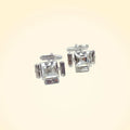 Swarovski Crystals Baguette Surround Square Cufflinks - TCG London