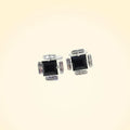 Swarovski Crystals Baguette Surround Square Cufflinks - TCG London