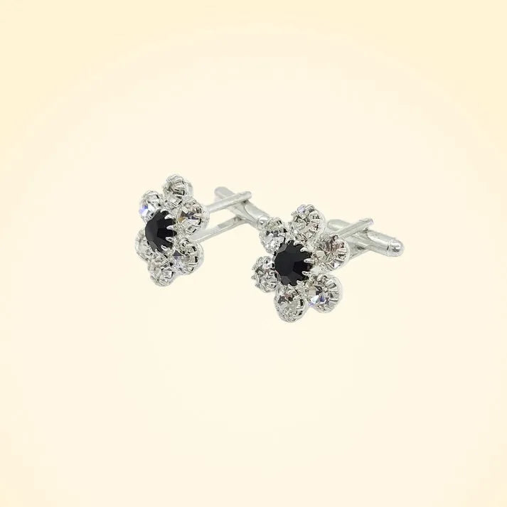 Swarovski Crystals Daisy Cufflinks - TCG London