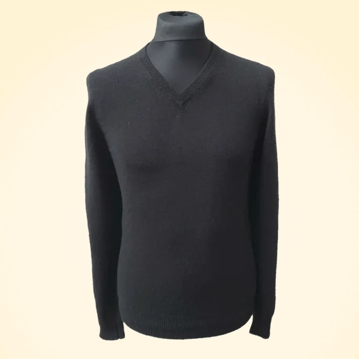 Regular Fit Cashmere V-Neck Jumper - TCG London
