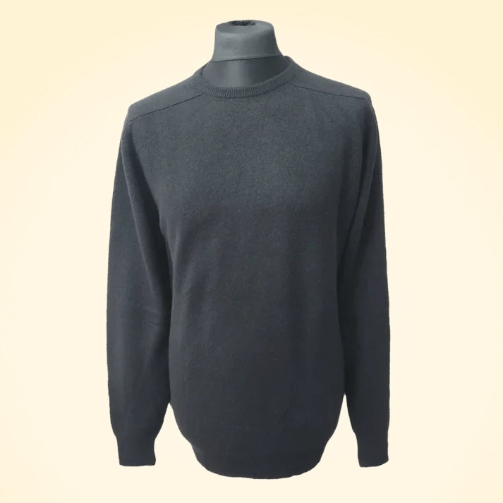 Cashmere Loose Fit Saddle Shoulder Round Neck Jumper - TCG London