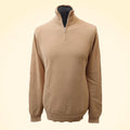 Relaxed Fit Cashmere Zip Neck Jumper - TCG London