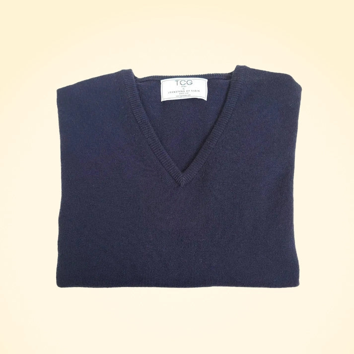 Cashmere V-Neck Jumper - TCG London