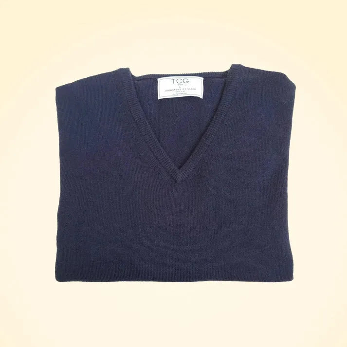 Cashmere V-Neck Jumper - TCG London