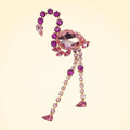 Swarovski Crystals Pink Flamingo Lapel Brooch - TCG London