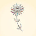 Swarovski Crystals Sparkling Flower Lapel Brooch - TCG London