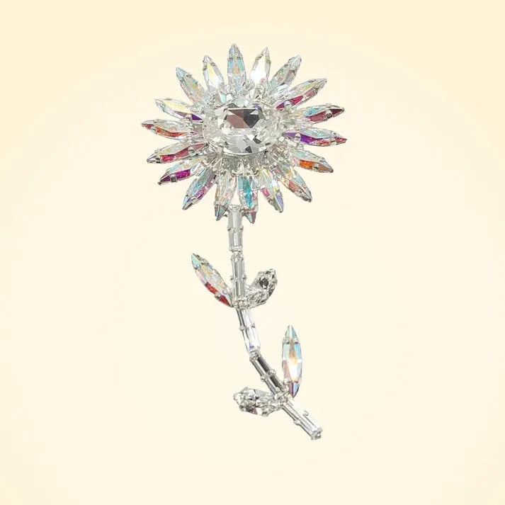Swarovski Crystals Sparkling Flower Brooch - TCG London