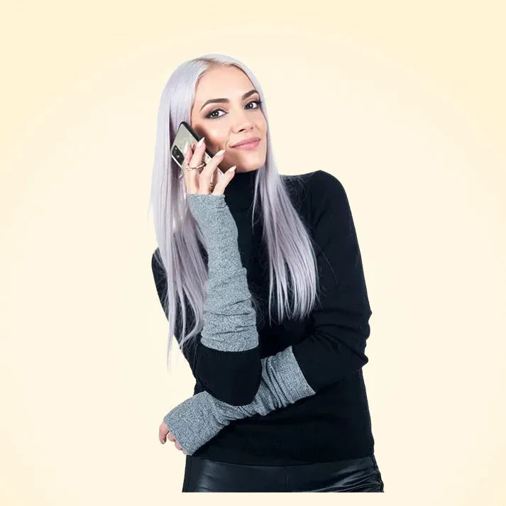 Long Cashmere Wrist Warmers - TCG London