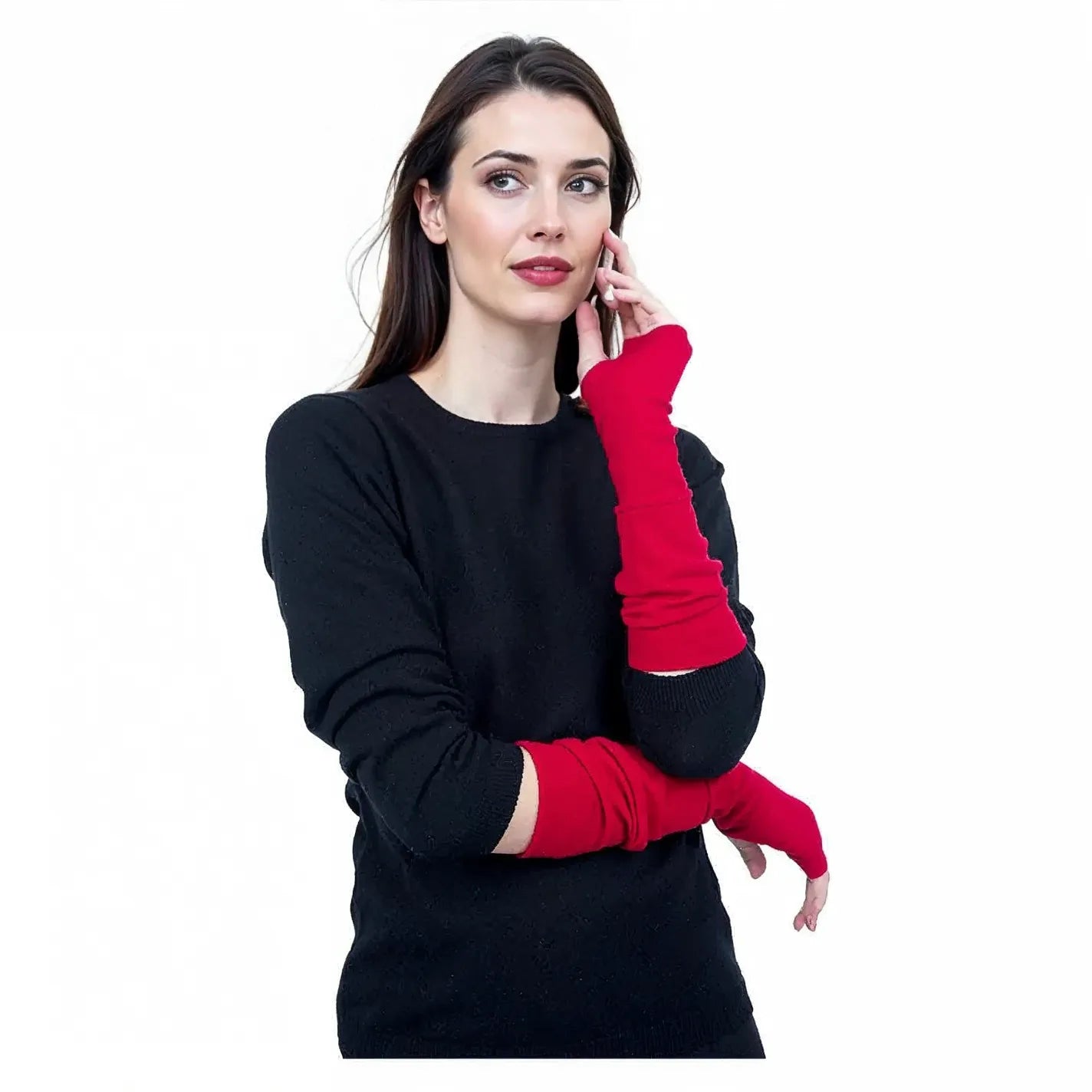 Long Cashmere Wrist Warmers - TCG London